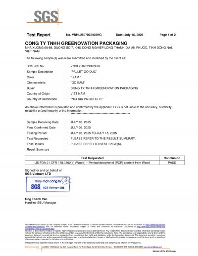 Testing for Pentachlorophenol (PCP) in wood